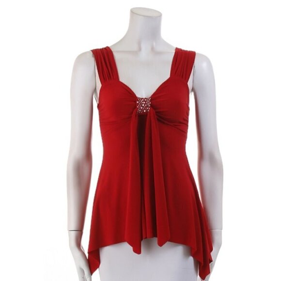 Red Rhinestone Top - Picture 1 of 6